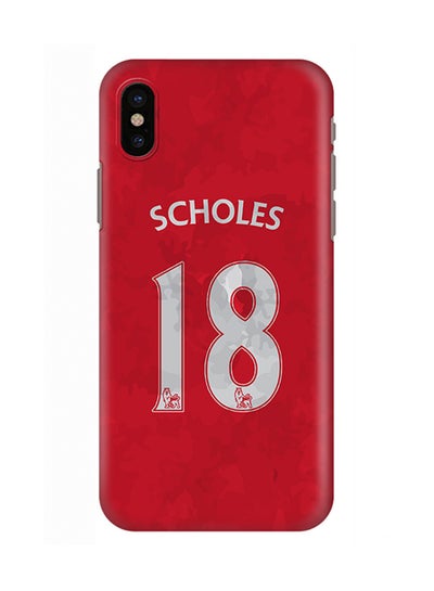 Buy Polycarbonate Slim Snap Case Cover Matte Finish For Apple iPhone X Scholes Jersey in UAE