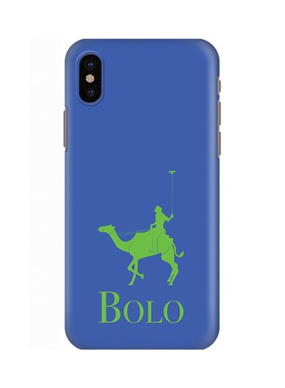 Buy Polycarbonate Slim Snap Case Cover Matte Finish For Apple iPhone X Bolo Blue in UAE