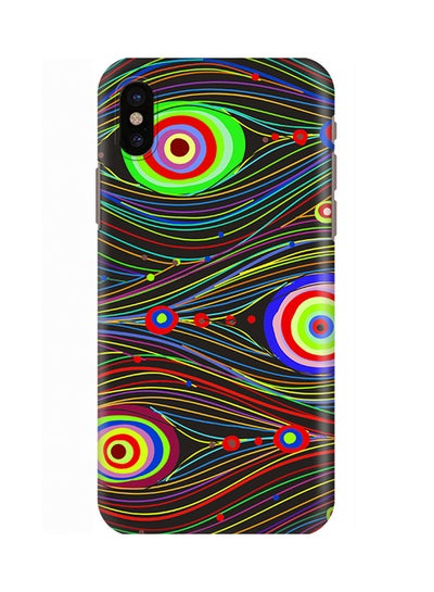 Buy Polycarbonate Slim Snap Case Cover Matte Finish For Apple iPhone X Peacock Eyes in UAE