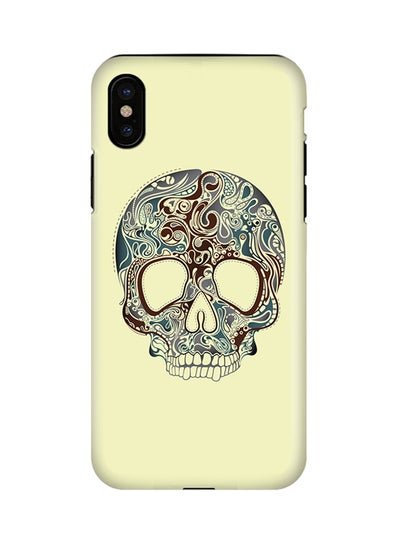 Buy Polycarbonate Dual Layer Tough Case Cover Matte Finish For Apple iPhone X Skully Tattoo in UAE