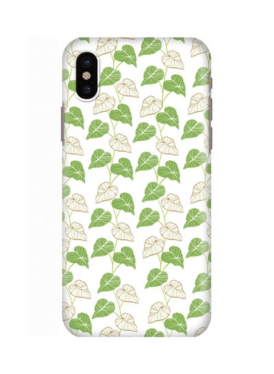 Buy Polycarbonate Slim Snap Case Cover Matte Finish For Apple iPhone X Vine Leaves in Saudi Arabia