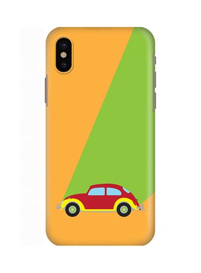 Buy Polycarbonate Slim Snap Case Cover Matte Finish For Apple iPhone X Retro Bug Orange in UAE