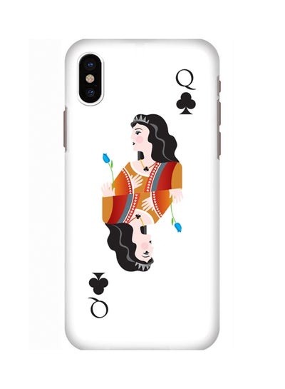 Buy Slim Snap Case Cover Matte Finish For Apple iPhone X Queen of Clubs in UAE