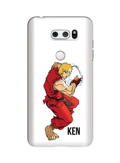 Buy Polycarbonate Slim Snap Case Cover Matte Finish For LG V30 Street Fighter Ken White in UAE