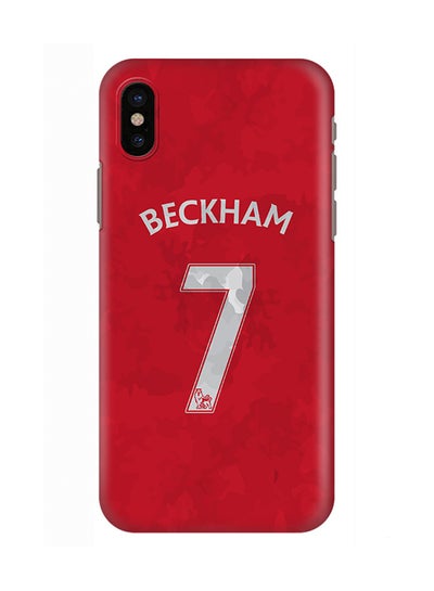 Buy Polycarbonate Slim Snap Case Cover Matte Finish For Apple iPhone X Beckham Jersey in UAE