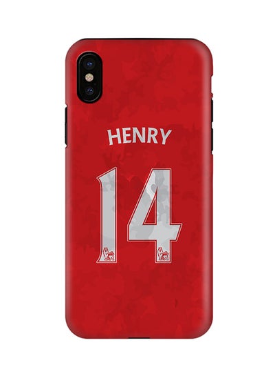 Buy Polycarbonate Dual Layer Tough Case Cover Matte Finish For Apple iPhone X Henry Jersey in UAE