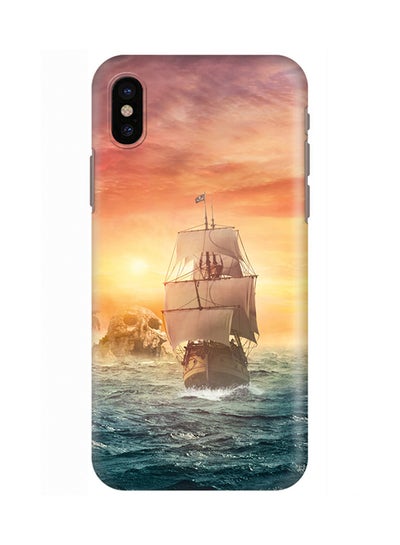 Buy Polycarbonate Slim Snap Case Cover Matte Finish For Apple iPhone X Skull Island in UAE