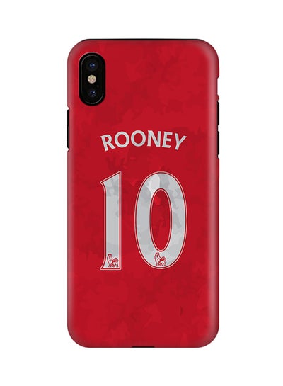 Buy Polycarbonate Dual Layer Tough Case Cover Matte Finish For Apple iPhone X Rooney Jersey in UAE