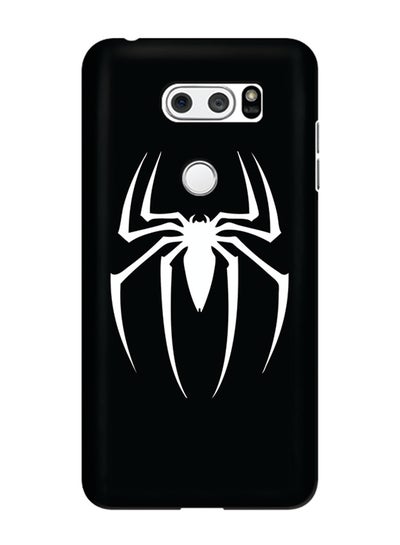 Buy Polycarbonate Slim Snap Case Cover Matte Finish For LG V30 Spidermark Black in UAE