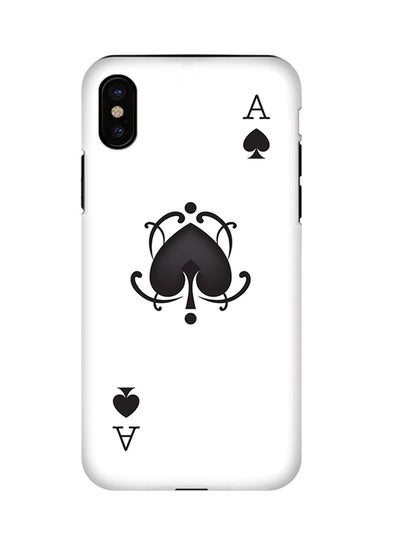 Buy Polycarbonate Dual Layer Tough Case Cover Matte Finish For Apple iPhone X Ace of Spades in UAE