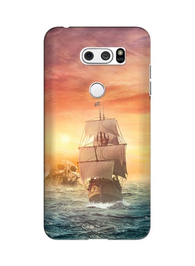 Buy Polycarbonate Slim Snap Case Cover Matte Finish For LG V30 Skull Island in UAE