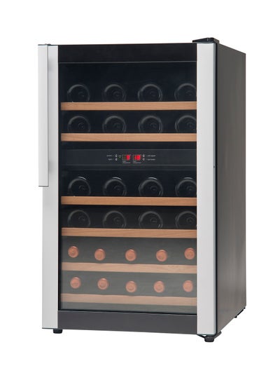 اشتري 38-Bottle Wine Cabinet With Dual Temperature Setting W32 Black في الامارات