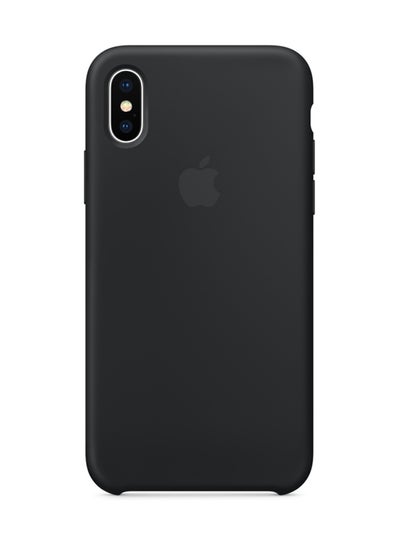 Buy Silicone Case Cover For Apple iPhone X Black in UAE