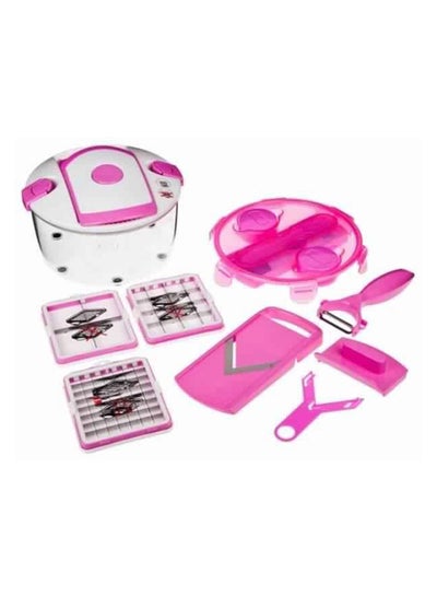 Buy 13-Piece Chef Salad Maker Pink/White Standard in Saudi Arabia