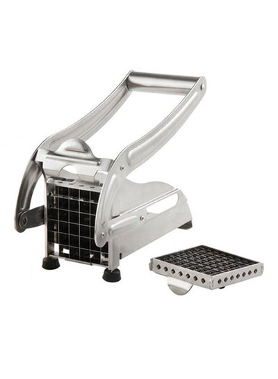 Buy Potato And Chip Slicer With 2 Interchangeable Blades Silver Standard in Saudi Arabia