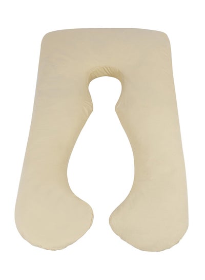 Buy U-Shaped Contoured Body Maternity Pillow Beige in Saudi Arabia