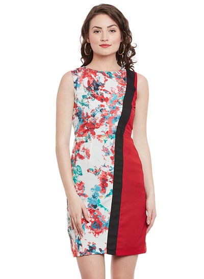 Buy Printed Bodycon Dress Multicolour in UAE