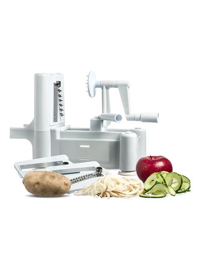 Buy Tri-Blade Vegetable Spiral Slicer White Standard in Saudi Arabia