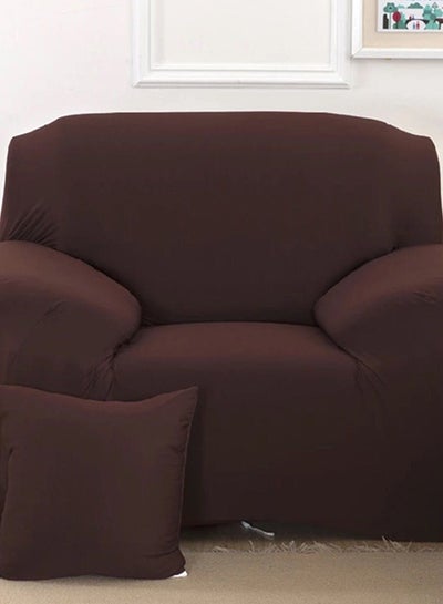 Buy One Seater Sofa Cover Brown in UAE