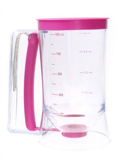 Buy Cake Batter Dispenser Clear/Pink 900ml in UAE