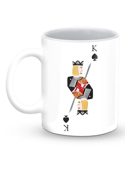 Buy Premium King Of Spades Designer Mug White/Black/Red in UAE