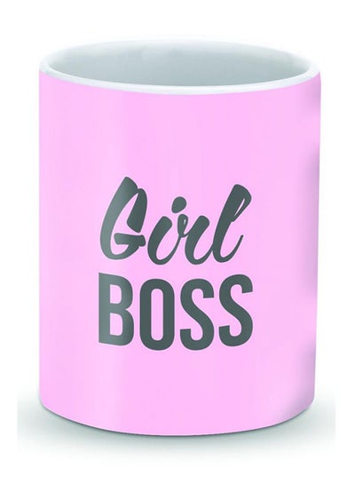 Buy Premium Girl Boss Designer Mug Pink/Black in UAE