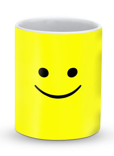 Buy Premium Blimey Smiley Designer Mug Black/Yellow in UAE