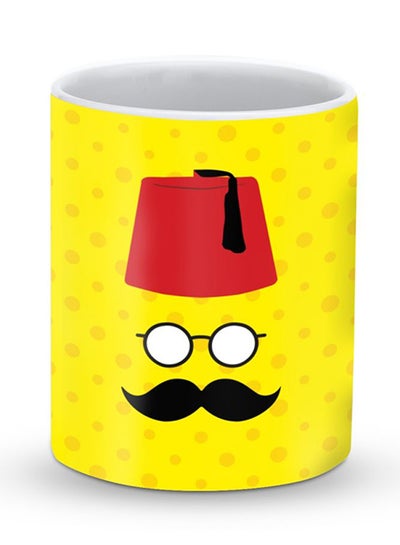 Buy Premium Moussy Basha Designer Mug Yellow/Red/Black in UAE