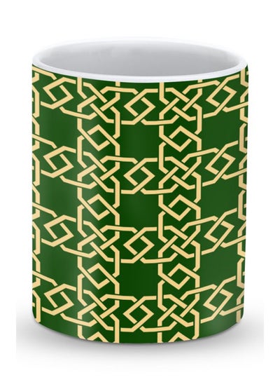 Buy Premium Arab Links Designer Mug Green/Yellow in UAE