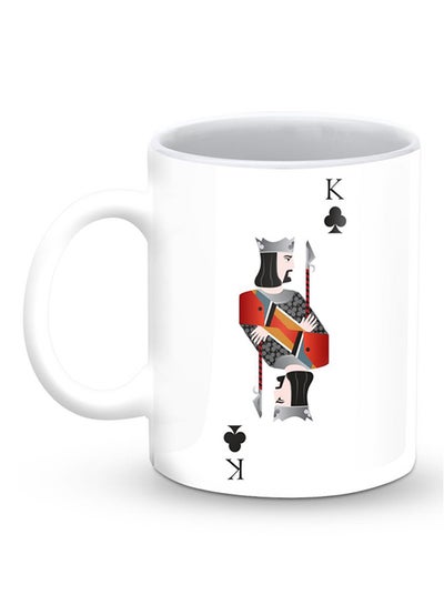 Buy Premium King Of Clubs Designer Mug White/Black in UAE