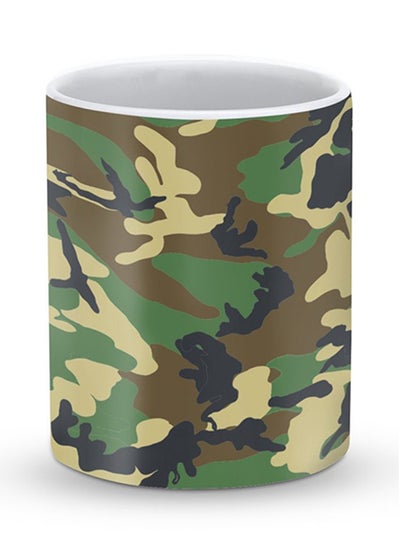 Buy Premium Jungle Camo Designer Mug Multicolour 325ml in UAE