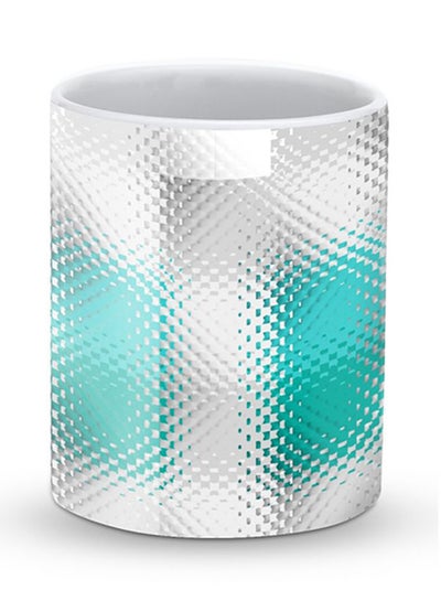 Buy Premium Cubic Stairs Designer Mug White/Grey/Green in UAE