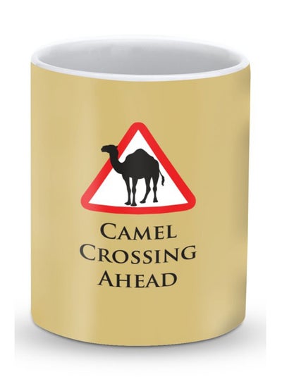 Buy Premium Camel Crossing Designer Mug Yellow in UAE