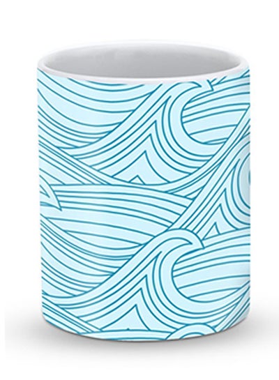 Buy Premium Rough Seas Designer Mug Blue in UAE