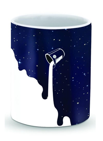 اشتري Premium Milky Way Designer Mug White/Blue 325 ml في الامارات