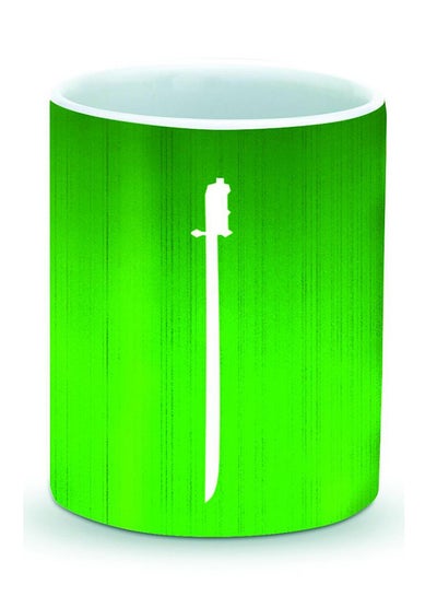 Buy Premium Sword Of Saudi Designer Mug Green/White in UAE