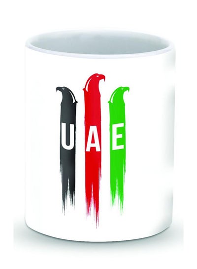 Buy Premium UAE Falcons Designer Mug White/Red/Green in UAE