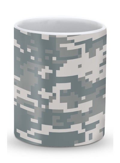 Buy Premium Digital Camo Designer Mug Green/Beige in UAE