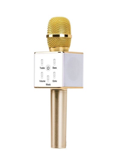 Buy Q7 Wireless Karaoke Microphone Gold/White/Silver in Saudi Arabia