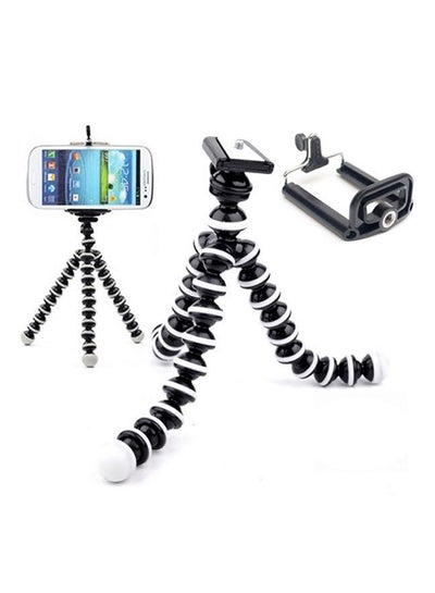 Buy Universal Flexible Octopus Tripod Stand With Phone Holder Black in UAE