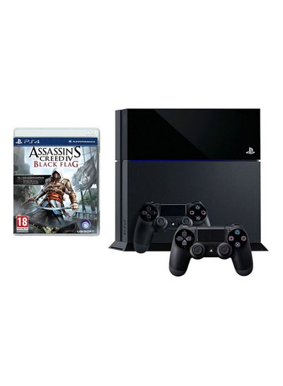 Buy PlayStation 4 500GB Console With 2 Controllers And Assassin's Creed IV: Black Flag - NTSC in Saudi Arabia