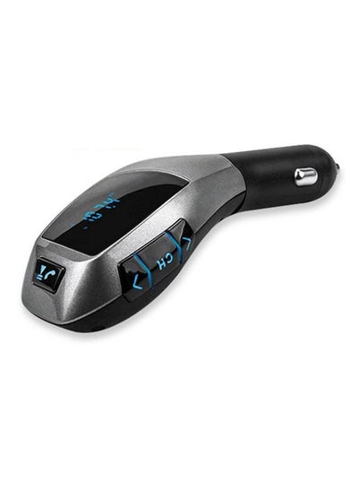 Buy X5 LCD Wireless FM Transmitter MP3 Player TF Car Kit Charger Black in Saudi Arabia