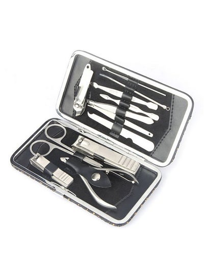 Buy 12-Piece Nail Clippers Manicure And Pedicure Set Silver in Egypt