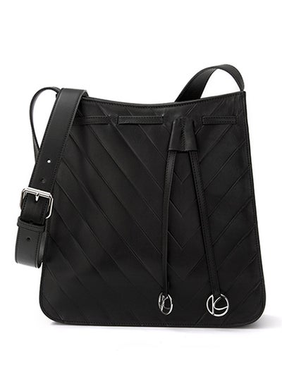 Buy Viva Leather Hobo Bag Black in UAE