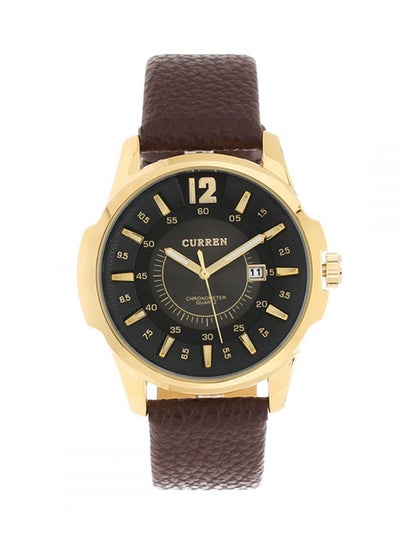 Buy Men's Water Resistant Analog Watch 8123 - 48 mm - Brown in Saudi Arabia