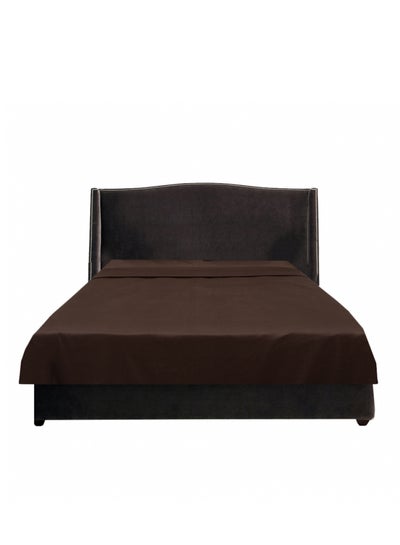 Buy Flat Sheet Cotton Chocolate King in UAE