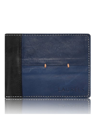 Buy Bloke Leather Bi-Fold Wallet Blue/Black in UAE
