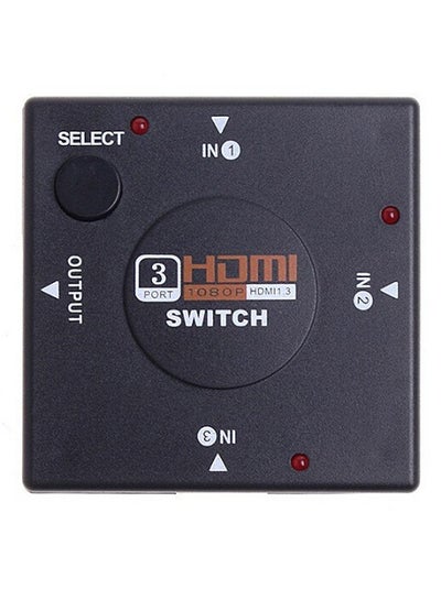 Buy Mini 3 Port HDMI Switch Splitter Port For HDTV 1080P Video Black in Saudi Arabia