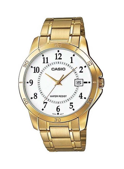 Buy Men's Water Resistant Analog Watch MTP- V004G - 7B - 40 mm - Gold in UAE