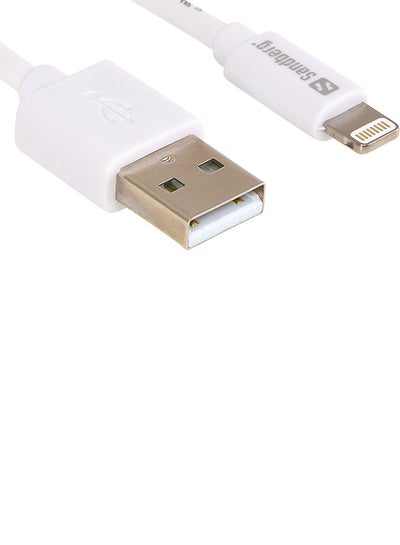 اشتري شاحن لايتننج مزود بـ USB أبيض في الامارات